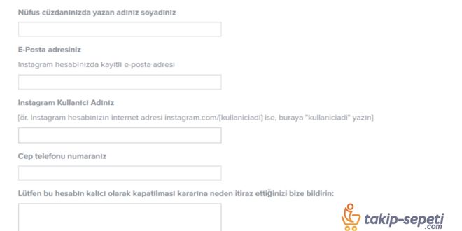 Form Doldurarak Instagram Silinen Hesabı Geri Alma